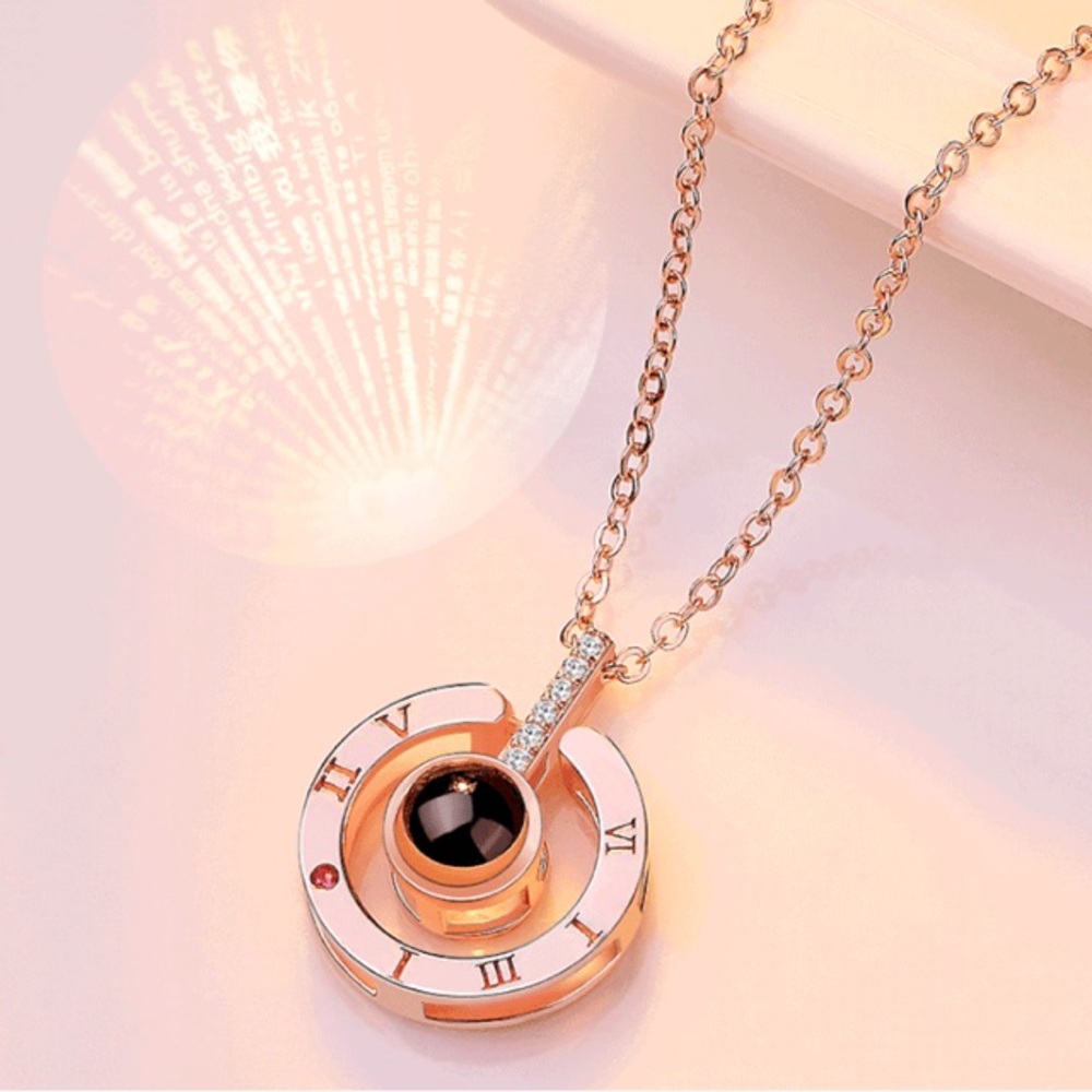 I Love You Pendant Projection Necklace